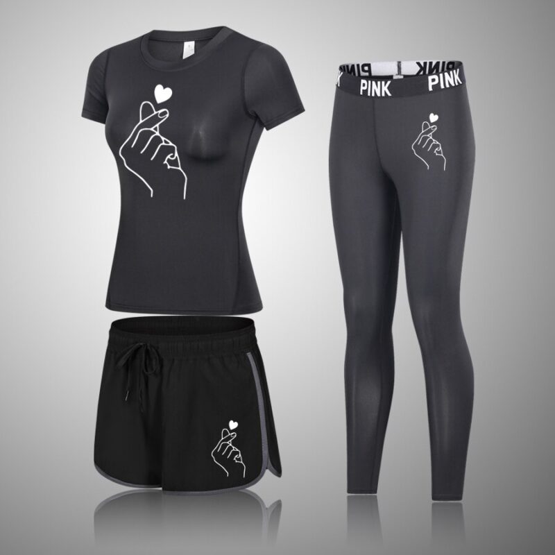 Conjunto de yoga leggings jogging treino esport