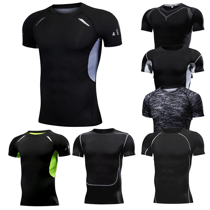 Camisa de futebol de secagem rápida fitness camisa de manga curta
